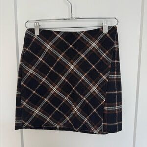 Plaid Black and Brown Women's Skirt